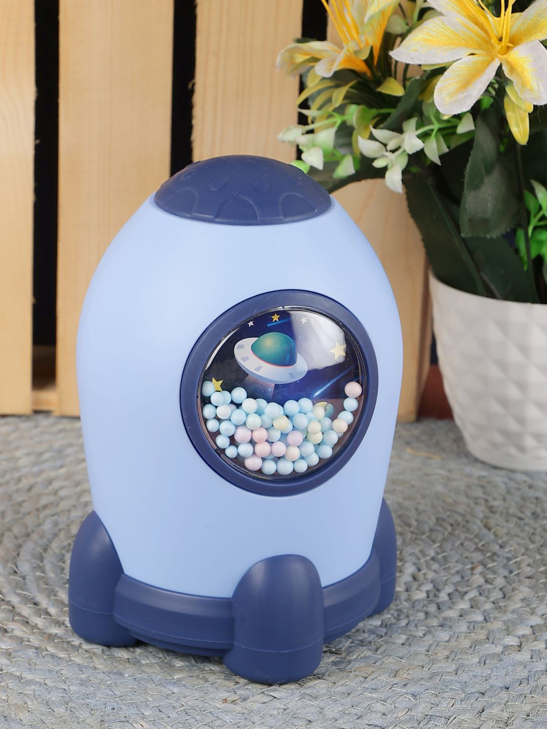 

PASSION PETALS Turquoise Blue Piggy Bank With Lock Code Showpieces