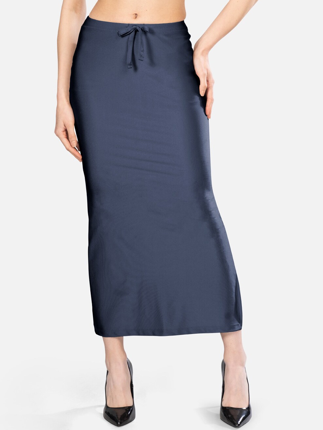 

indian flower Pure Cotton Saree Shapewear, Navy blue