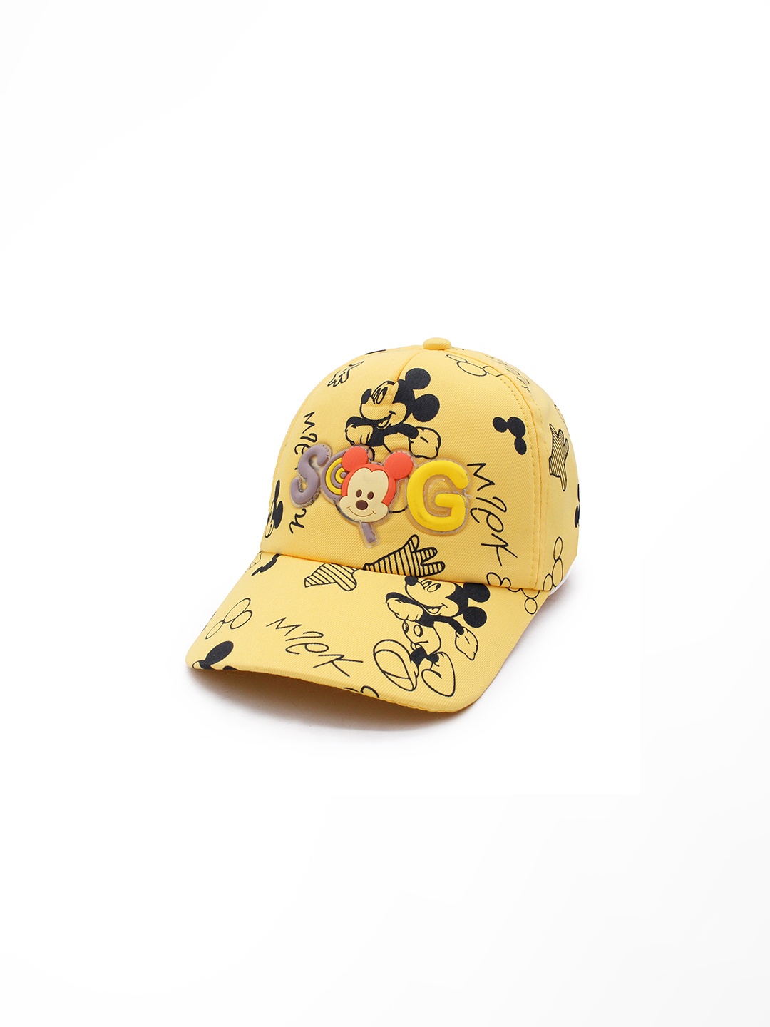 

JENNA Boys Mickey Mouse Printed Baseball Cap, Yellow