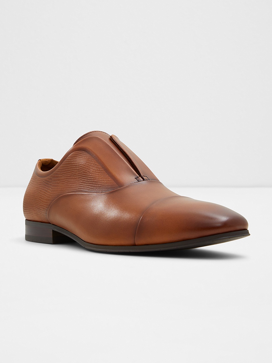 

ALDO Men Valenti Leather Slip-On Formal Loafers, Tan