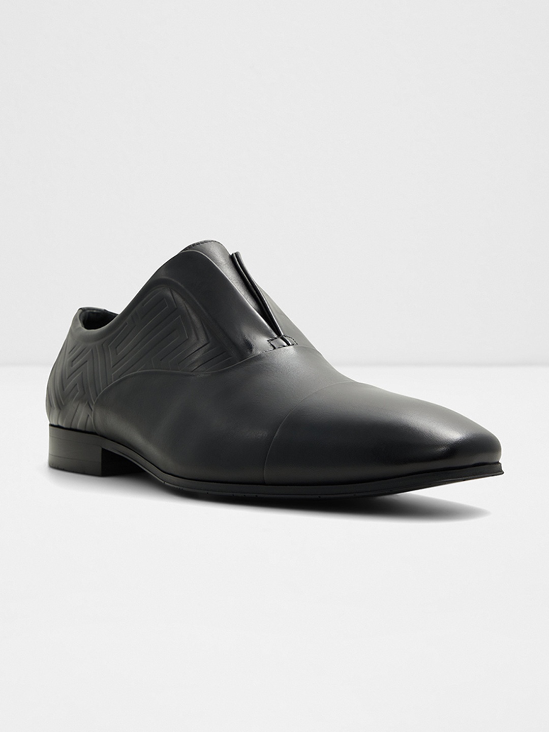 

ALDO Men Valenti Textured Leather Formal Loafers, Black