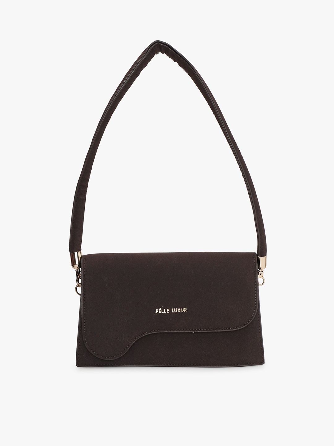 

PELLE LUXUR PU Structured Shoulder Bag, Brown