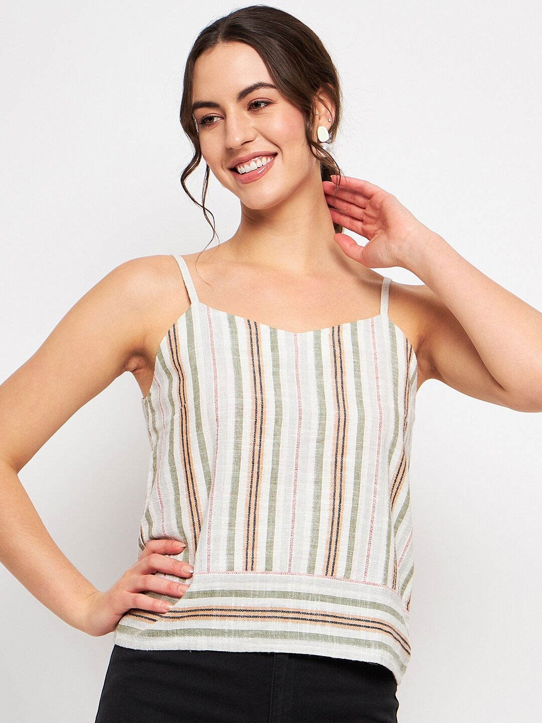 

CAMLA Striped Regular Top, Off white