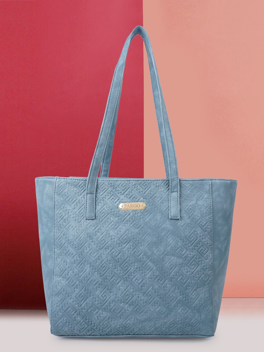 

FARGO Textured Shopper Shoulder Bag, Grey