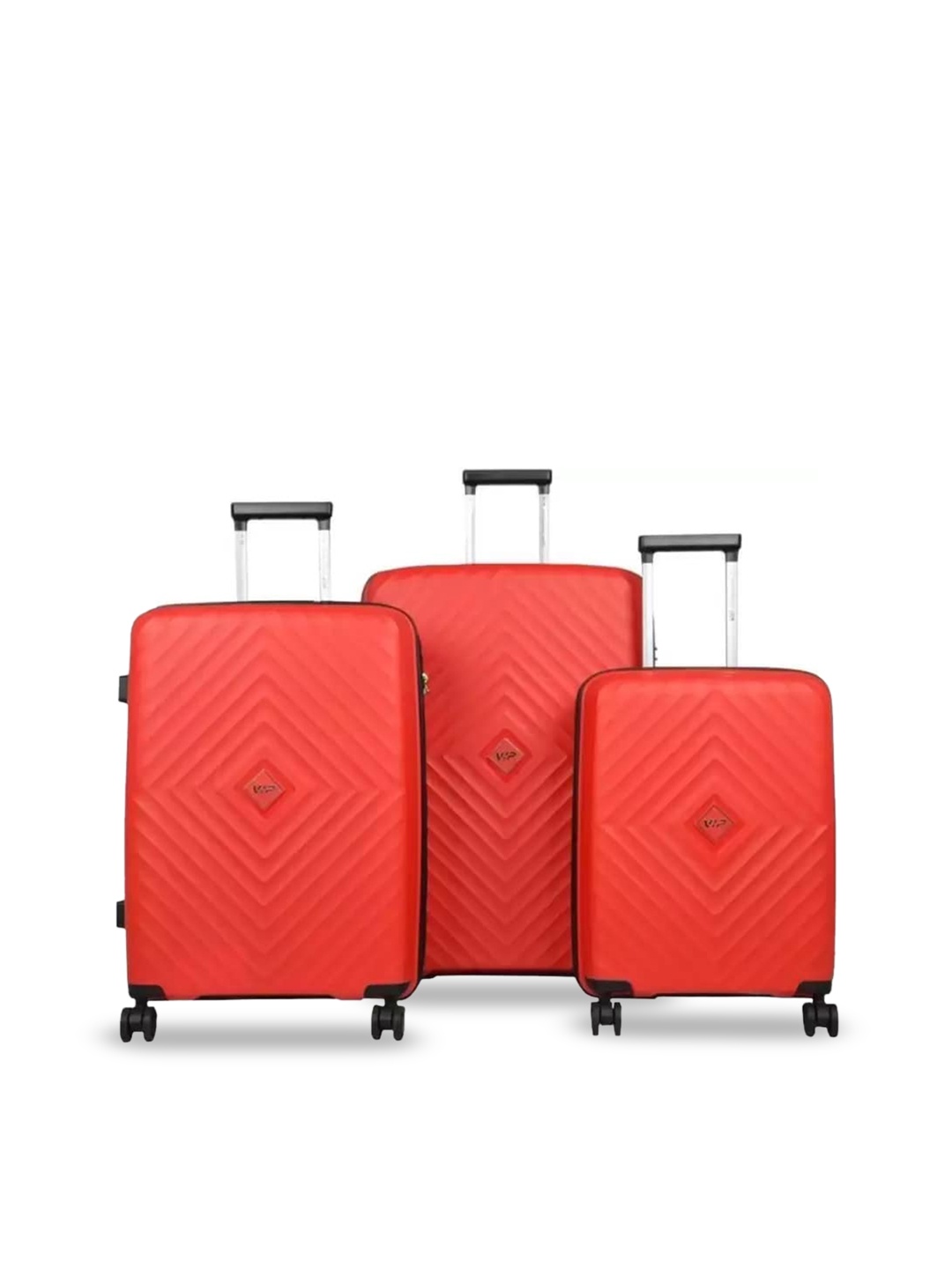 

VIP Set Of 3 Water Resistant Hard-Sided Trolley Bags, Red