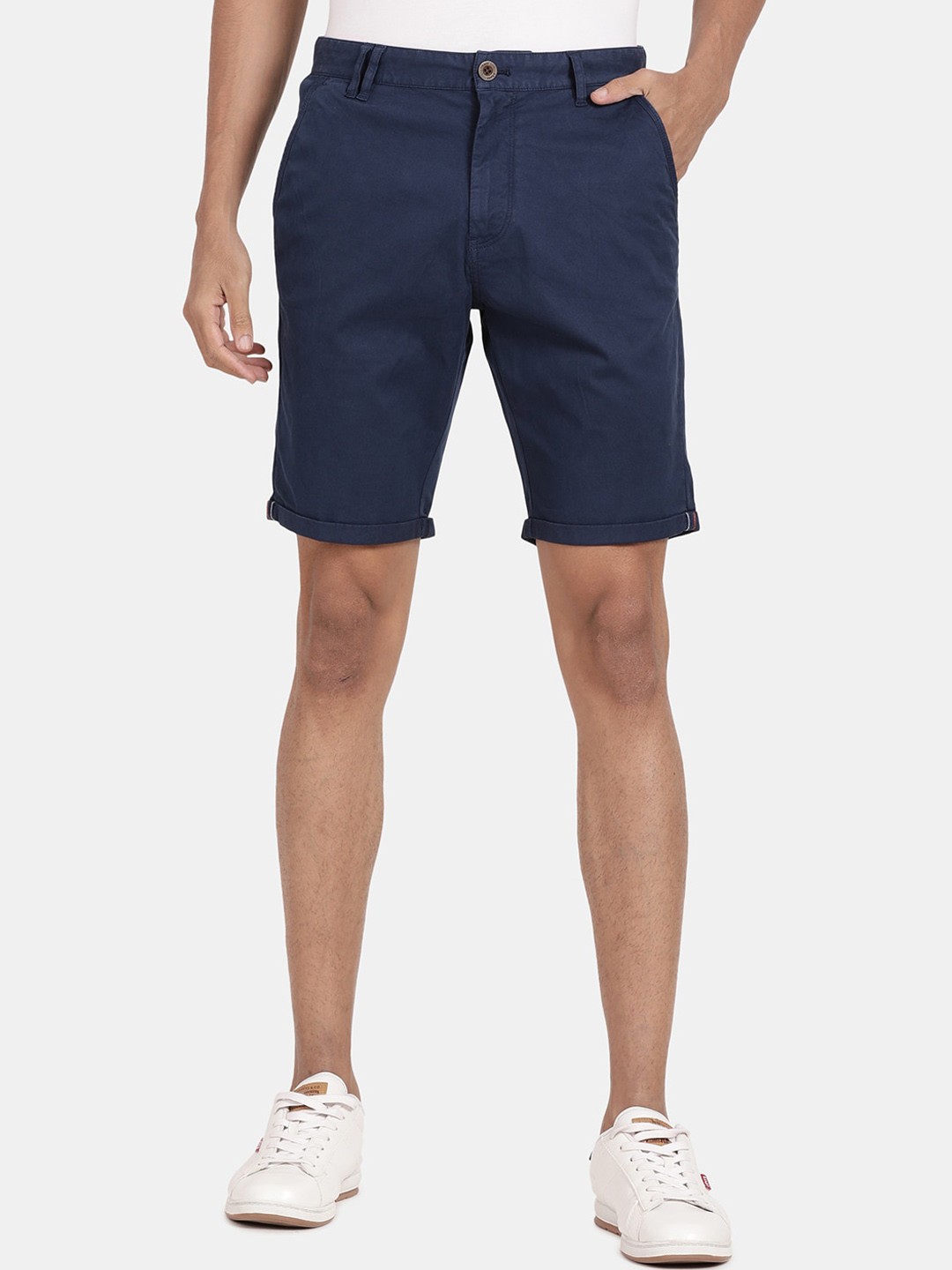 

t-base Men Regular Fit Mid-Rise Shorts, Blue