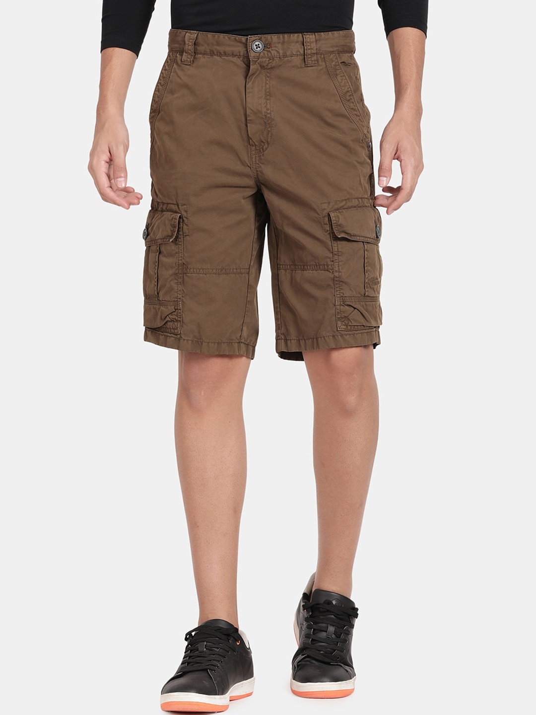 

t-base Men Cotton Rfd Cargo Shorts, Brown