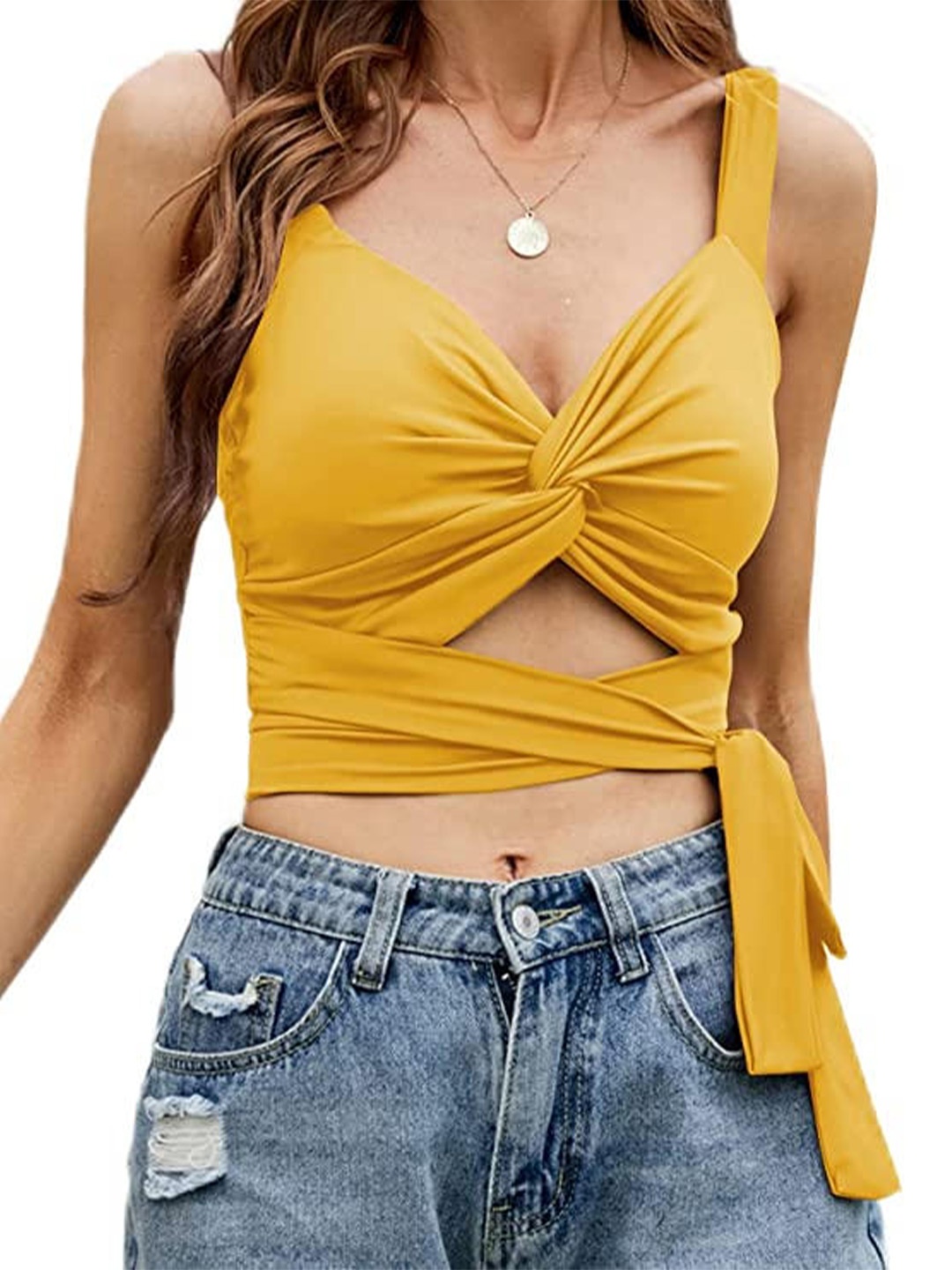 

BAESD Crop Top, Yellow