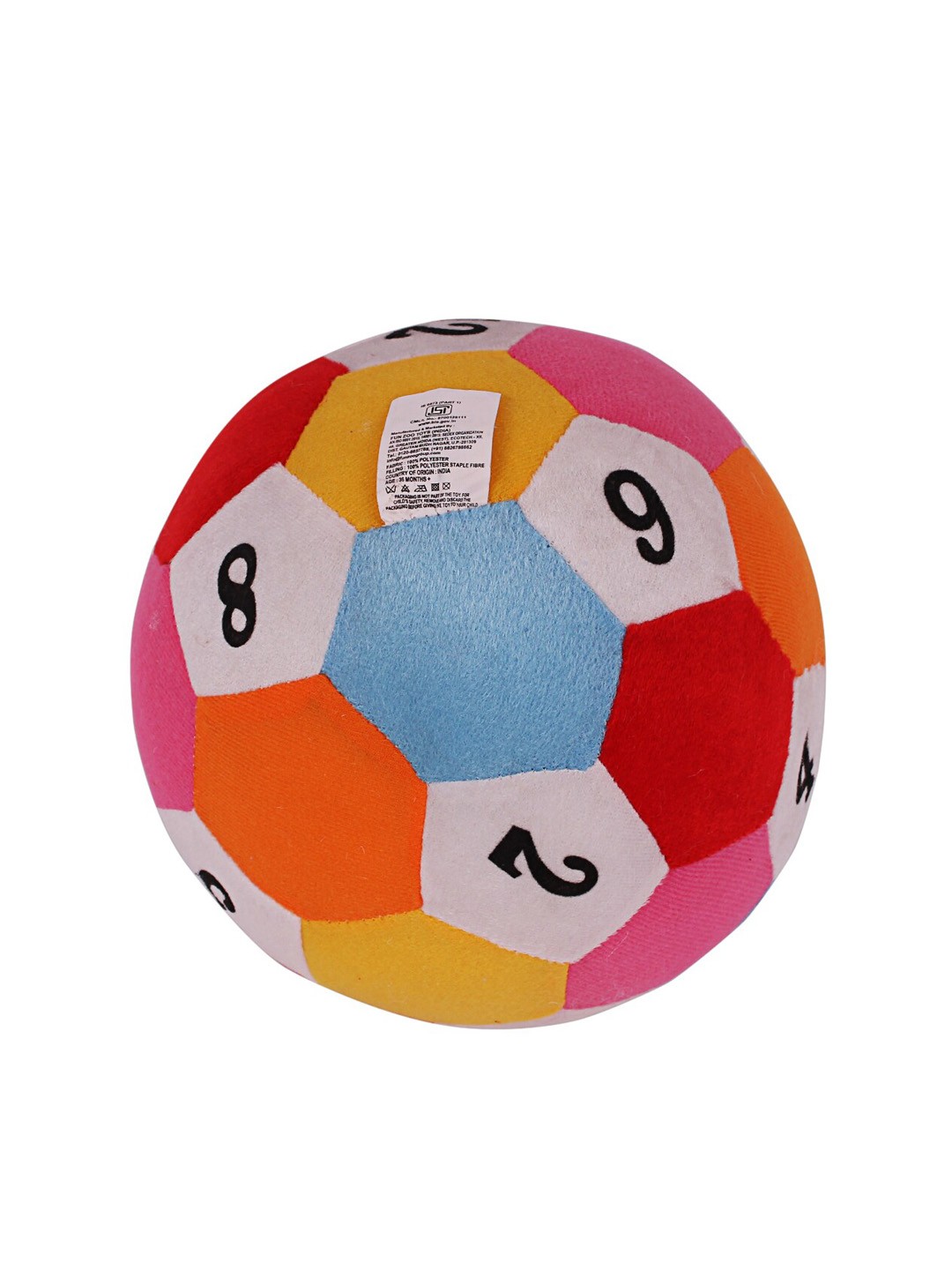 

DukieKooky Kids Number Printed Ball Soft Toy, White