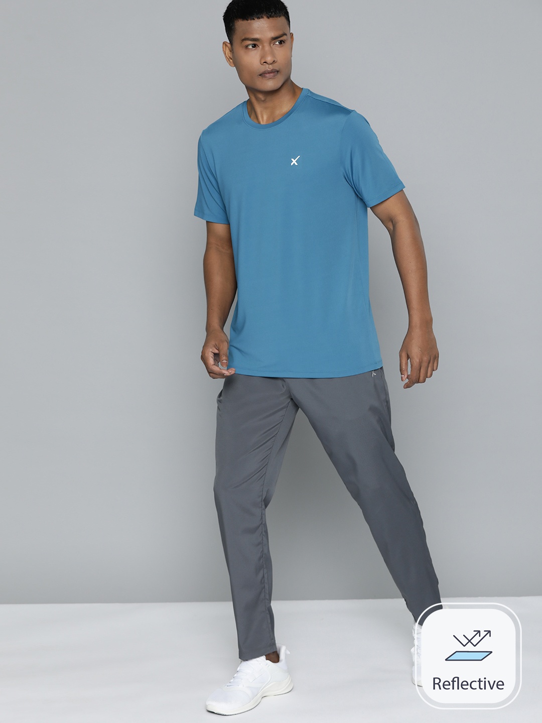 

HRX by Hrithik Roshan Men Rapid-Dry Reflective Sports T-shirt, Blue