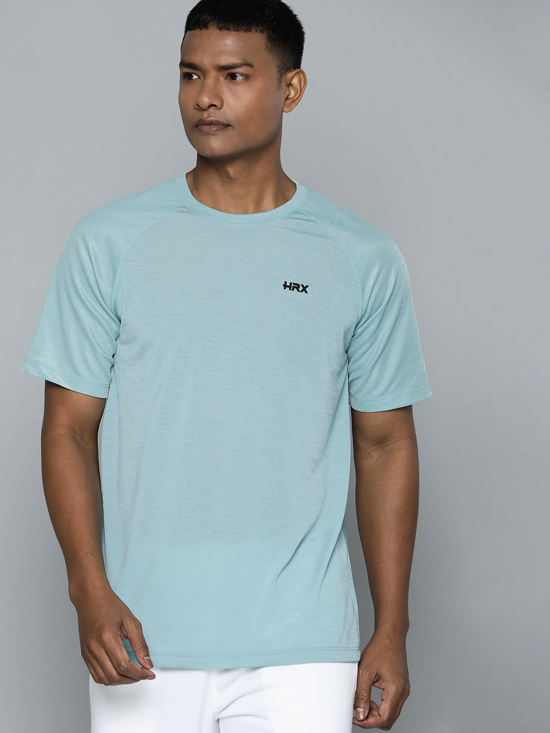 

HRX by Hrithik Roshan Men Brand Logo Printed Rapid-Dry Reflective Sports T-shirt, Blue