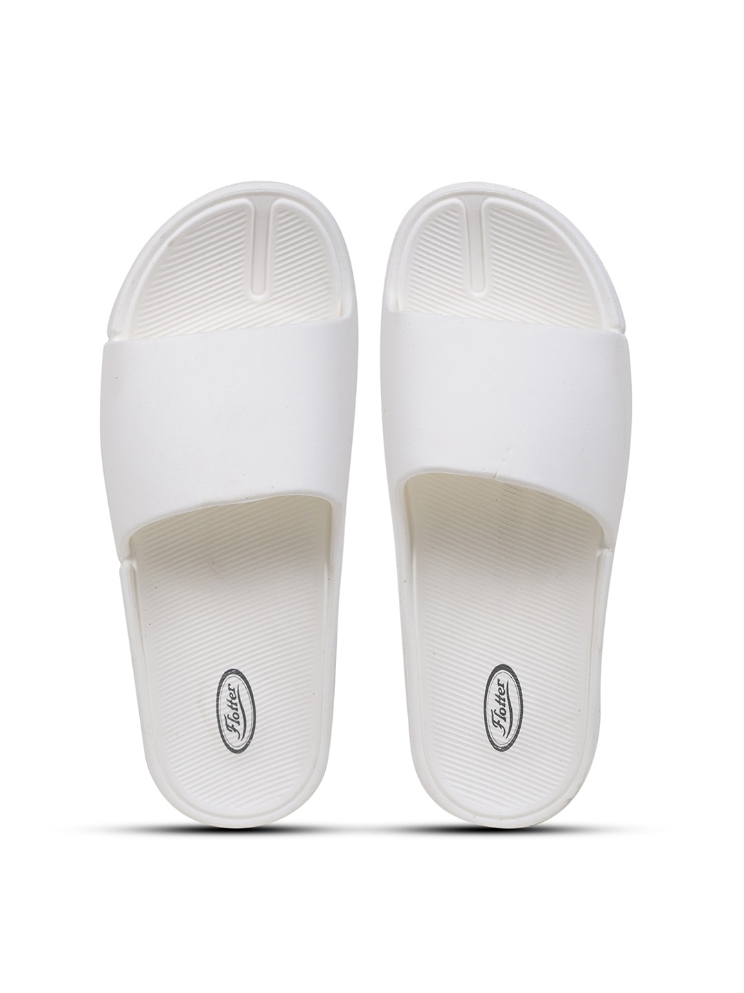 

Action Plus Open Toe Rubber Sliders, Off white