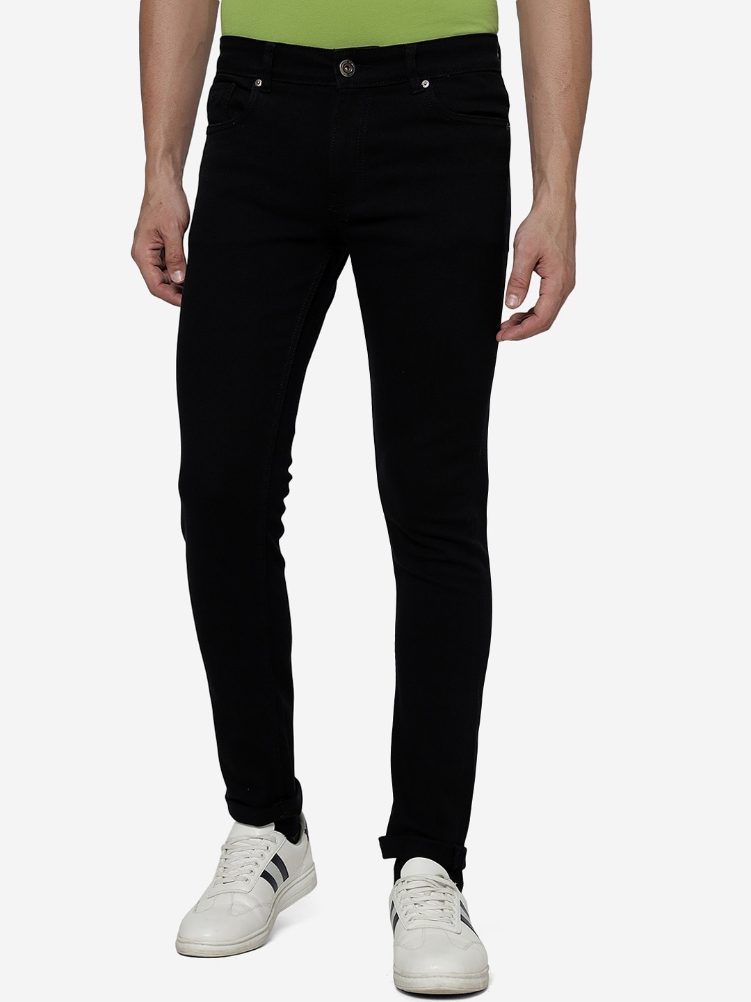 

JADE BLUE Men Slim Fit Mid-Rise Clean Look Stretchable Jeans, Black