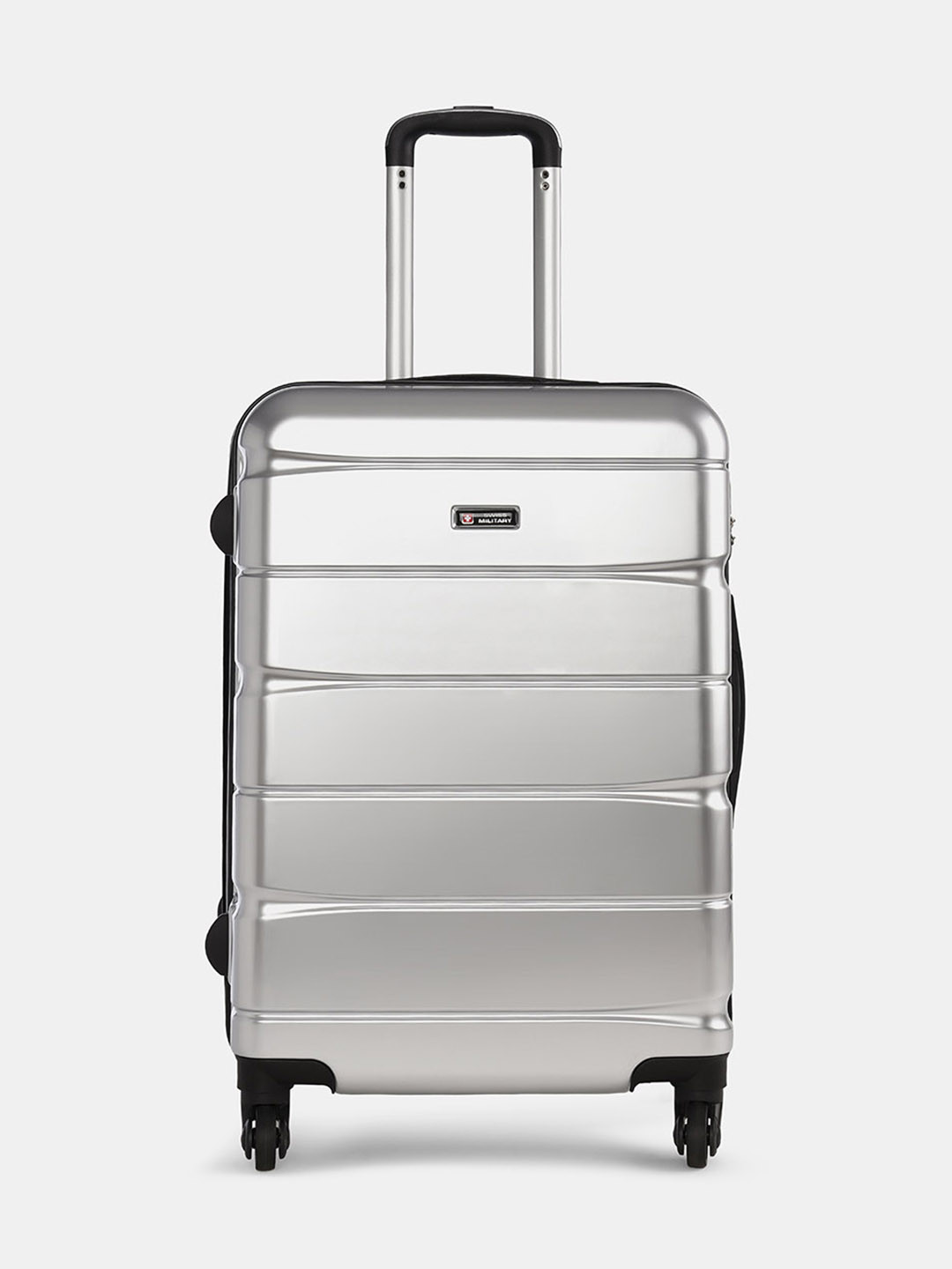 

SWISS MILITARY Water Resistant Hard-Sided Trolley Suitcase, Silver