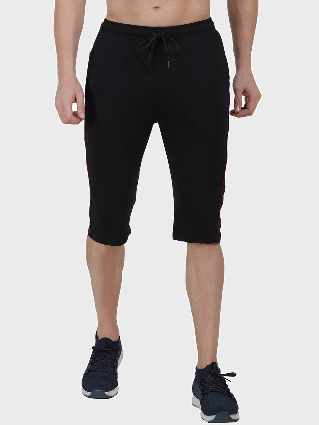 

T.T. Men Black Sports Shorts