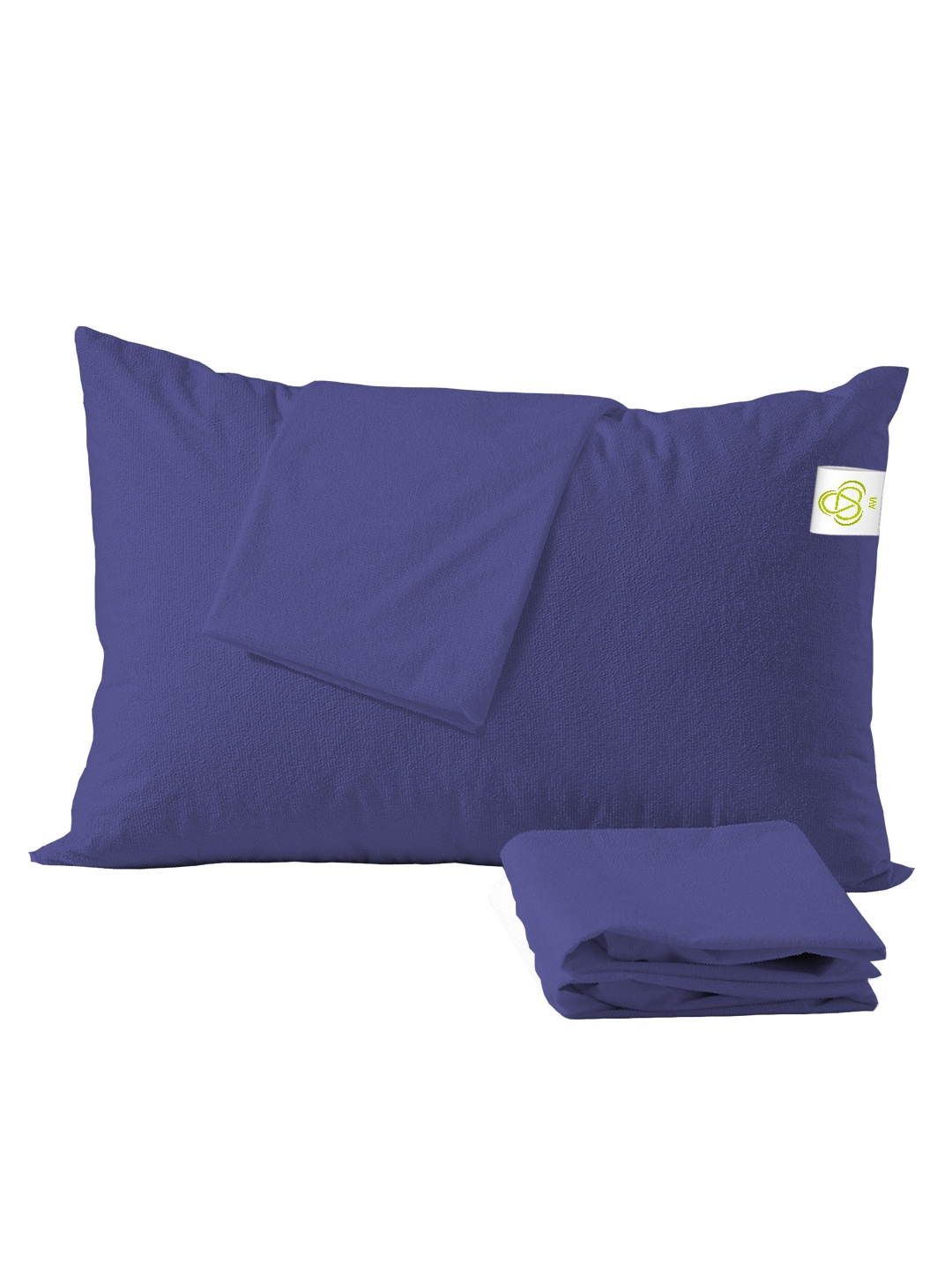 

AVI 2 Pieces Navy Blue Waterproof Terry Cotton Pillow Protectors