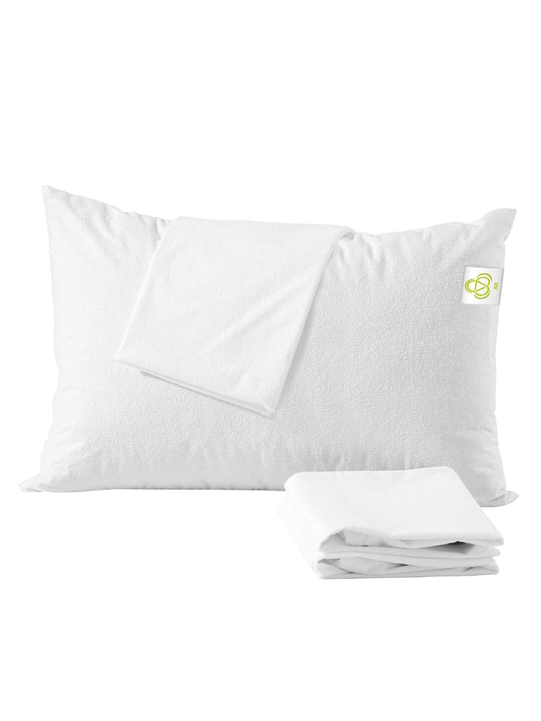 

AVI White 4 Pieces Cotton Waterproof Pillow Covers