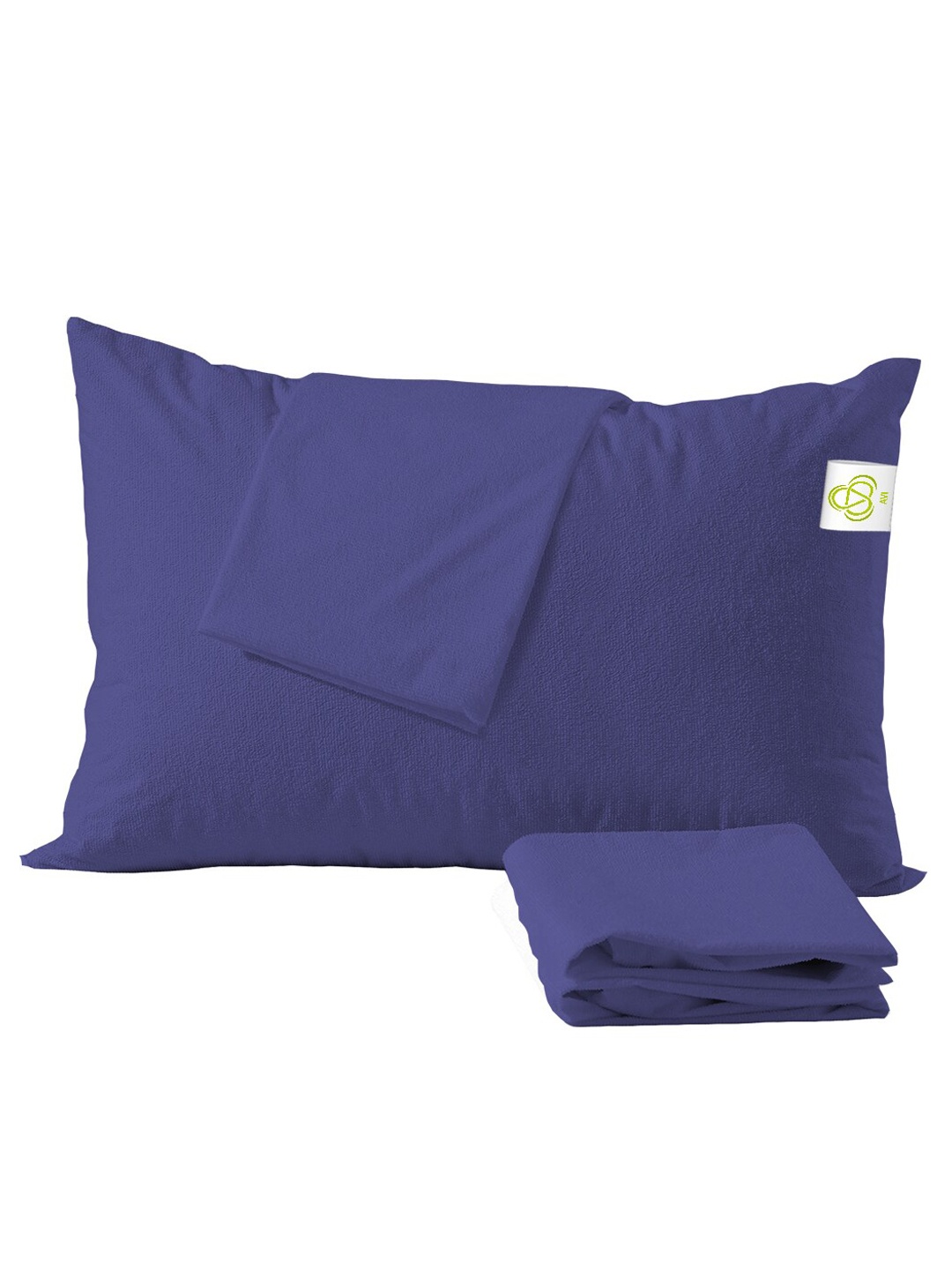 

AVI 2 Pieces Navy Blue Waterproof Terry Cotton Pillow Protectors