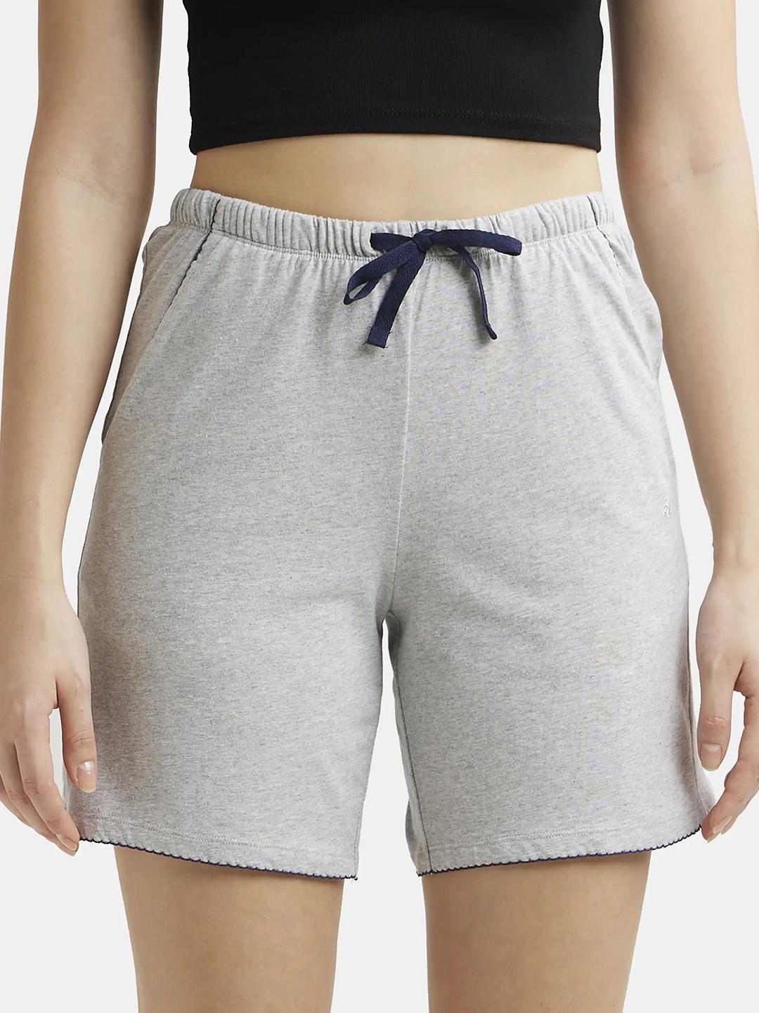 

Jockey Super Combed Cotton Relaxed Fit Sleep Shorts-RX72, Grey