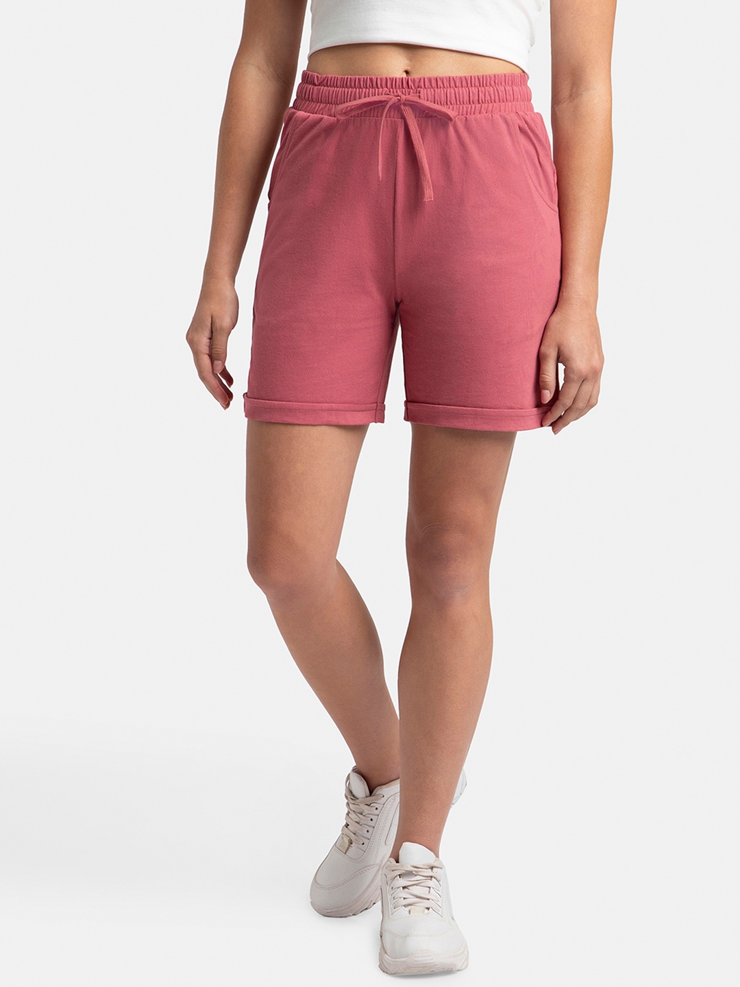 

Jockey Super Combed Cotton Rich Regular Fit Shorts with Side Pockets-AW23, Pink