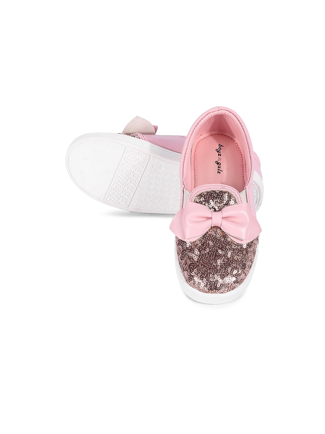 

BOYZ N GALZ Girls Embellished Lightweight Slip-On Sneakers, Pink