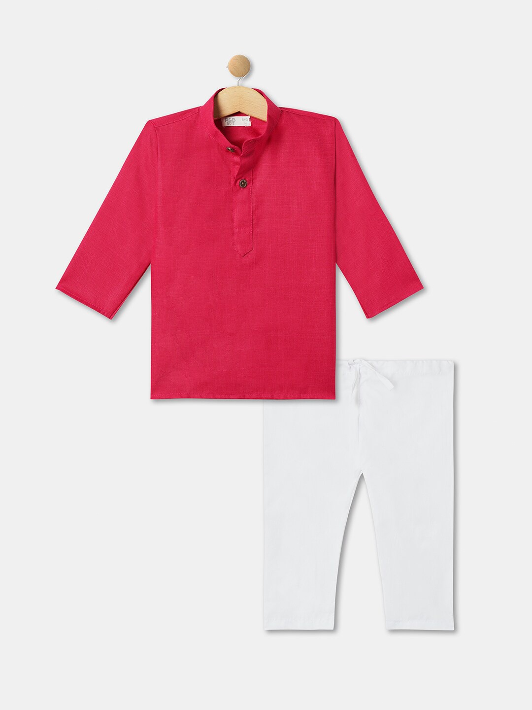 

R&B Infants Boys Pure Cotton Kurta with Pyjamas, Pink