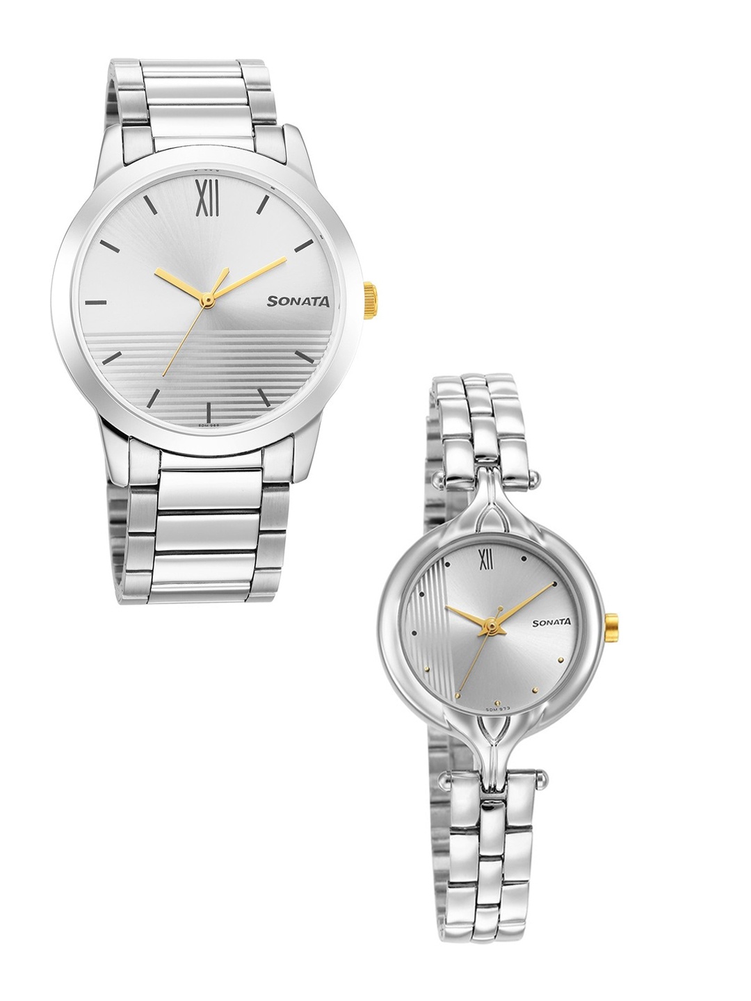 

Sonata Set Of 2 Sonata Pair 2022 Bracelet Style Straps Analogue Watch 7712587040BM01, White