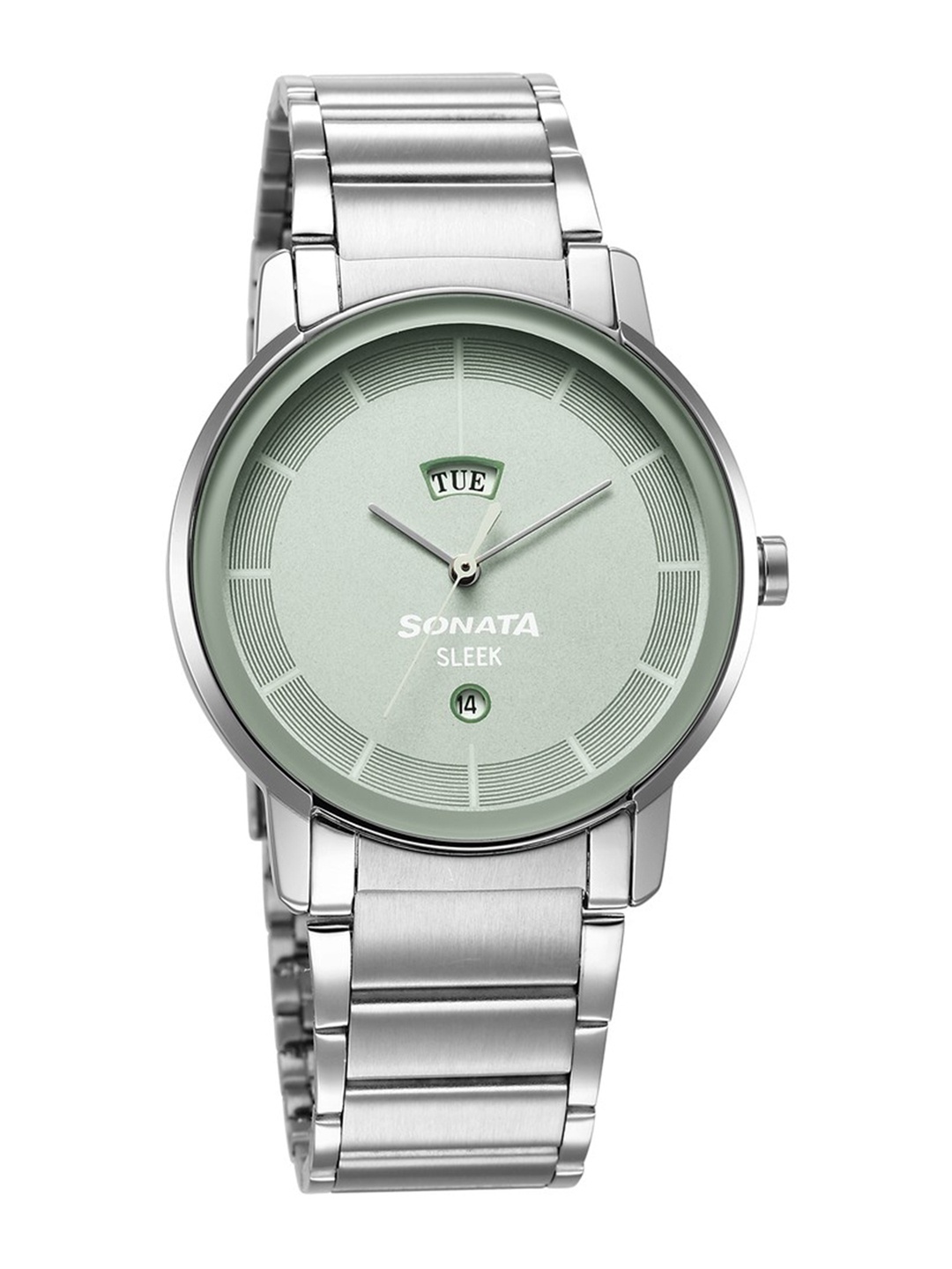 

Sonata Men sleek 5.0 Brass Dial & Stainless Steel Straps Analogue Watch 7147SM01, Grey