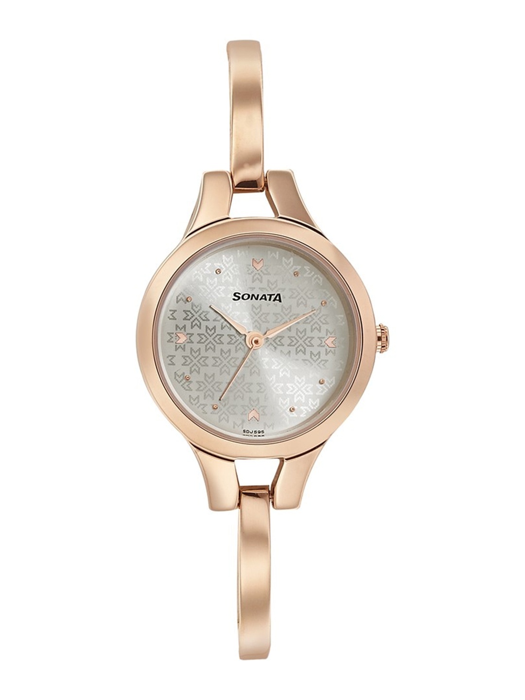 

Sonata Blush It Up Women Silver-Toned Brass Embellished Dial Analogue Watch NR8151WM04