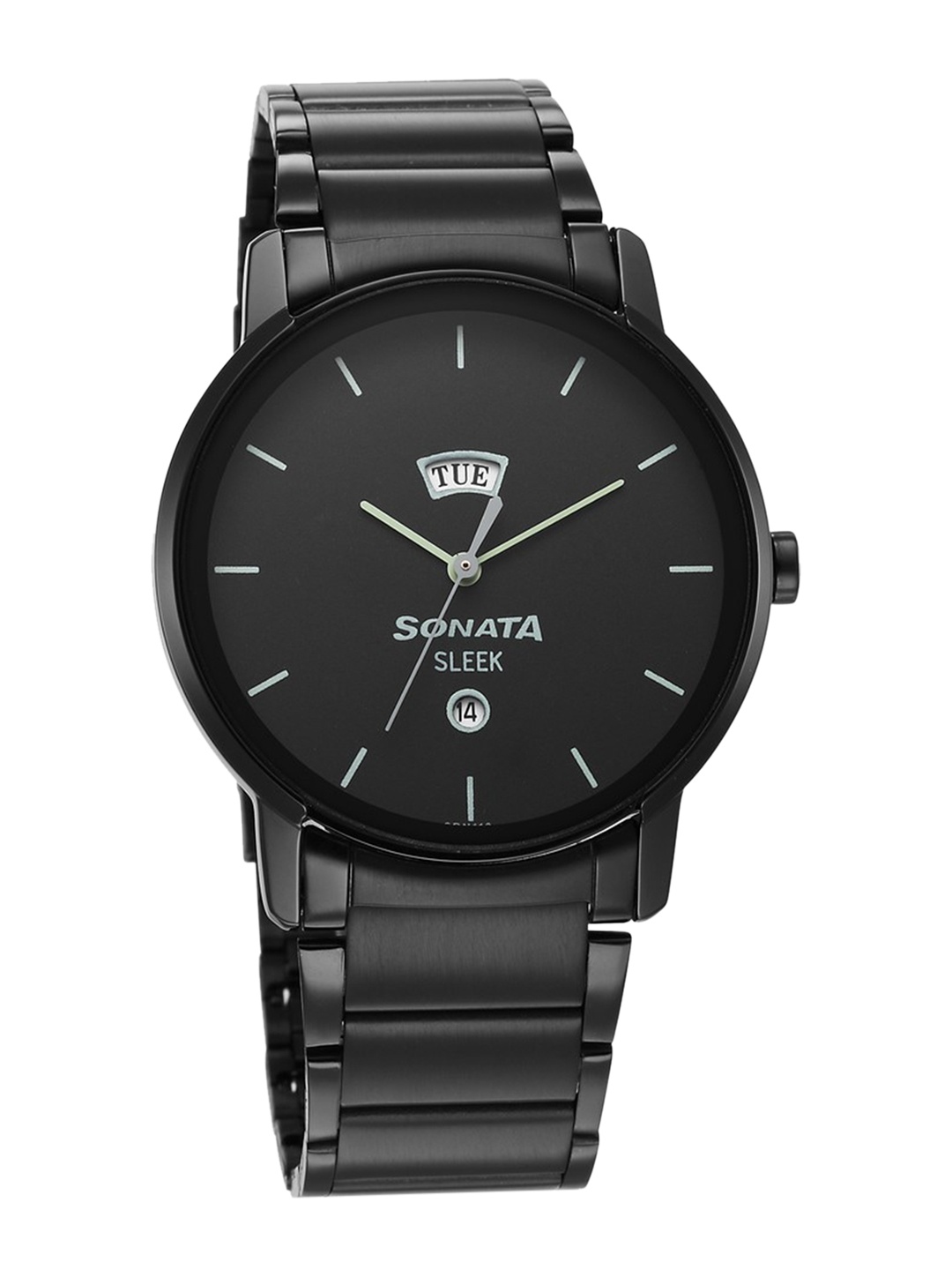 

Sonata Men Dial & Stainless Steel Bracelet Style Straps Analogue Watch 7147NM01, Black