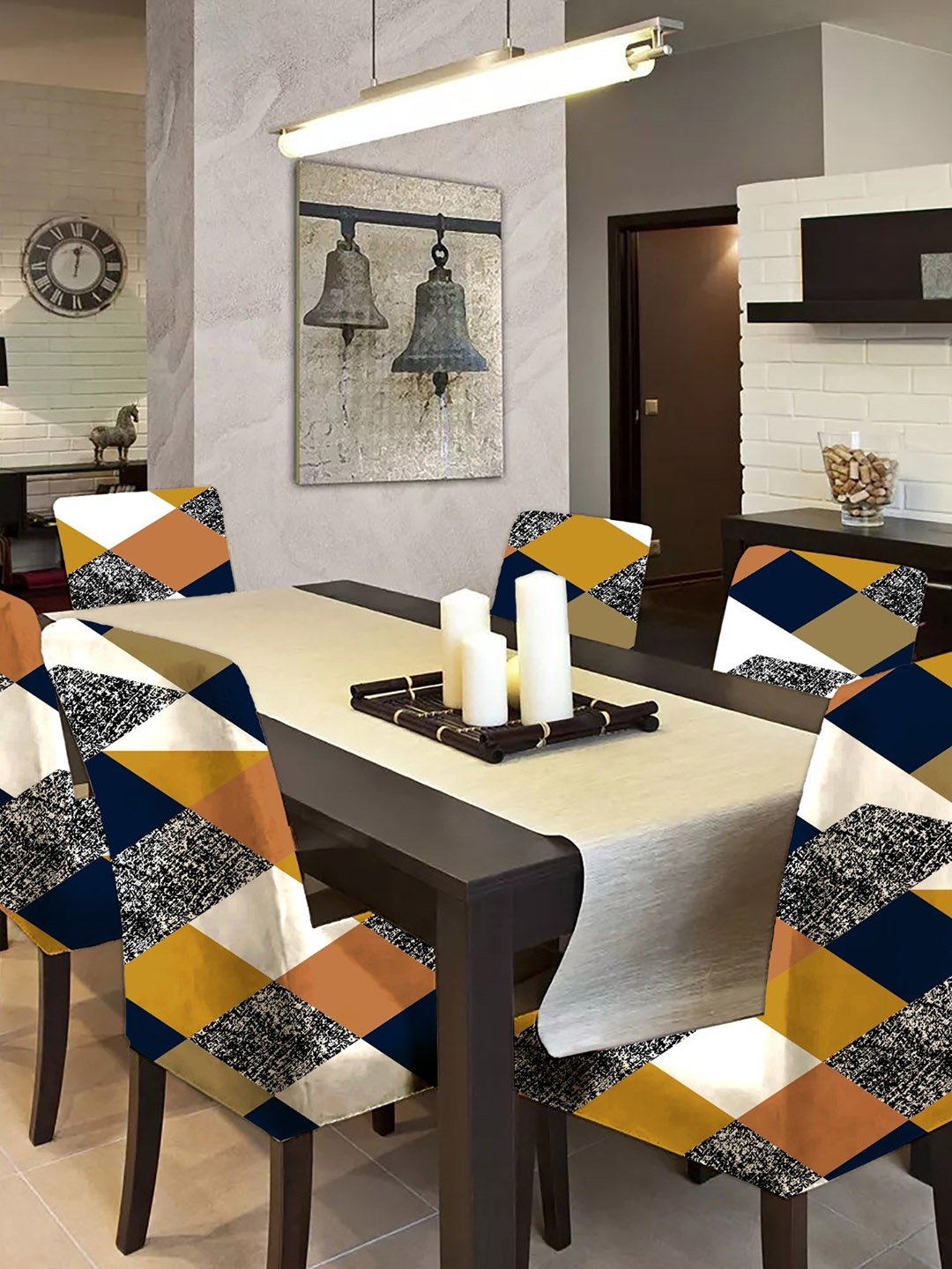 

Bajo's Brown & Black 6 Pieces Printed Chair Covers