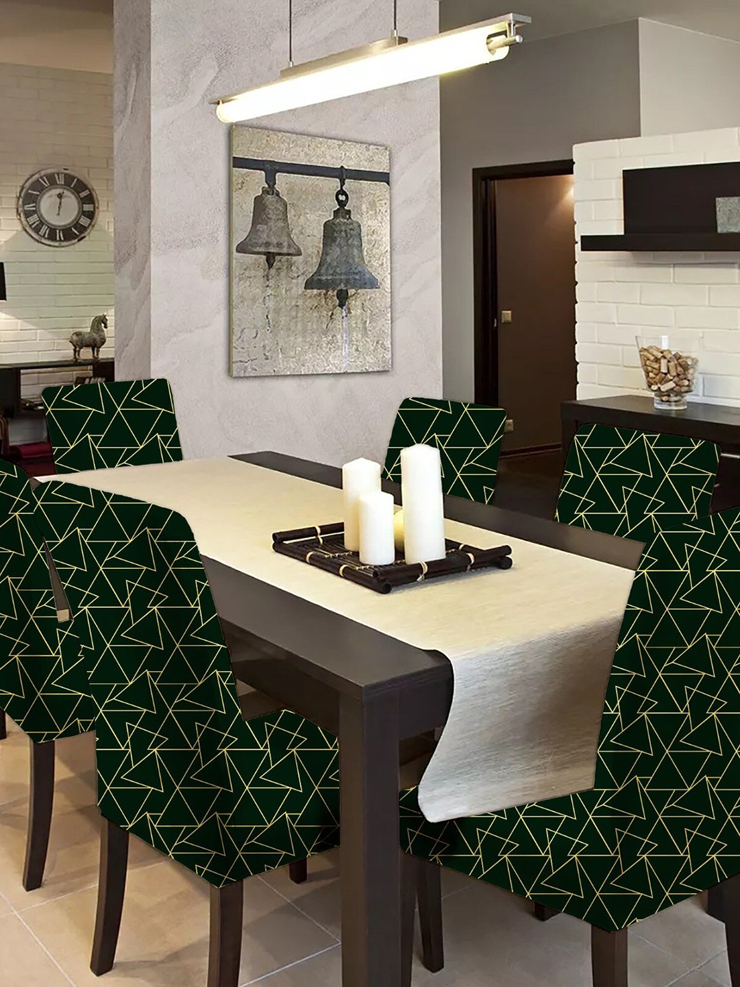 

Bajo's Green & Yellow 6 Pieces Printed Chair Covers