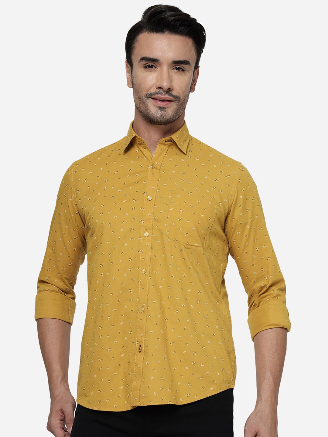 

Greenfibre Conversational Printed Pure Cotton Casual Shirt, Yellow