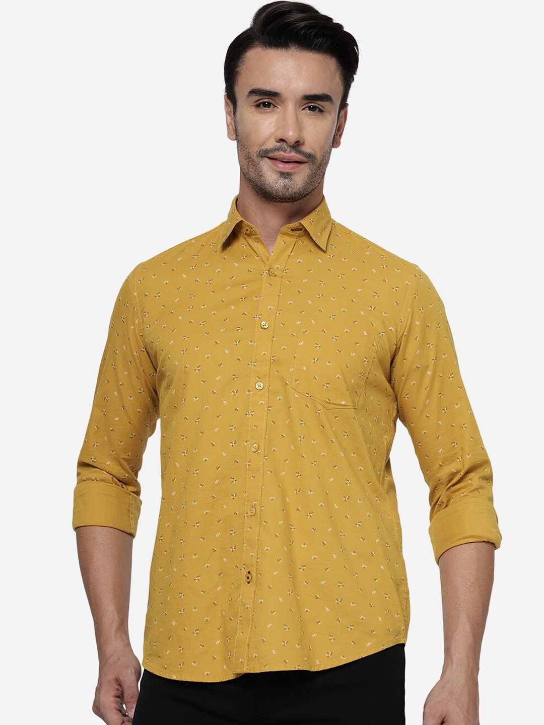 

Greenfibre Conversational Printed Pure Cotton Casual Shirt, Yellow