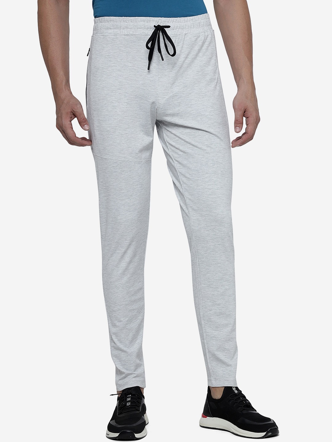 

JADE BLUE Men Mid Rise Cotton Sports Track Pants, Grey