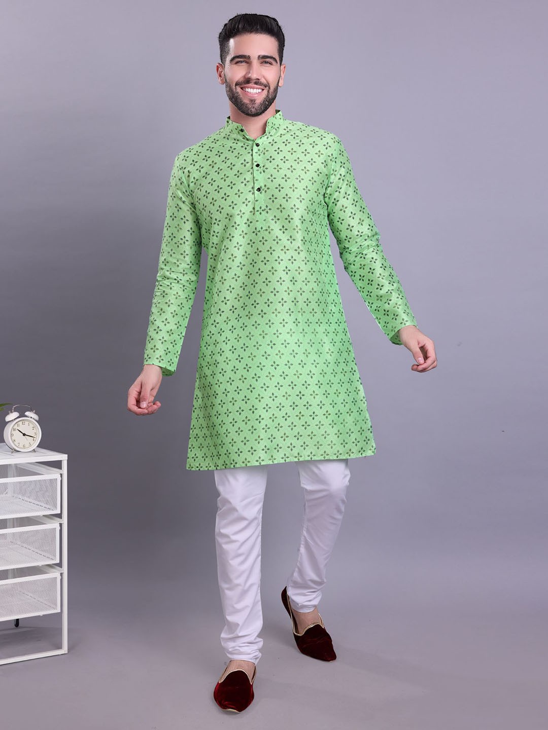 

SHIWAM ETHNIX Ethnic Motifs Printed Kurta, Green