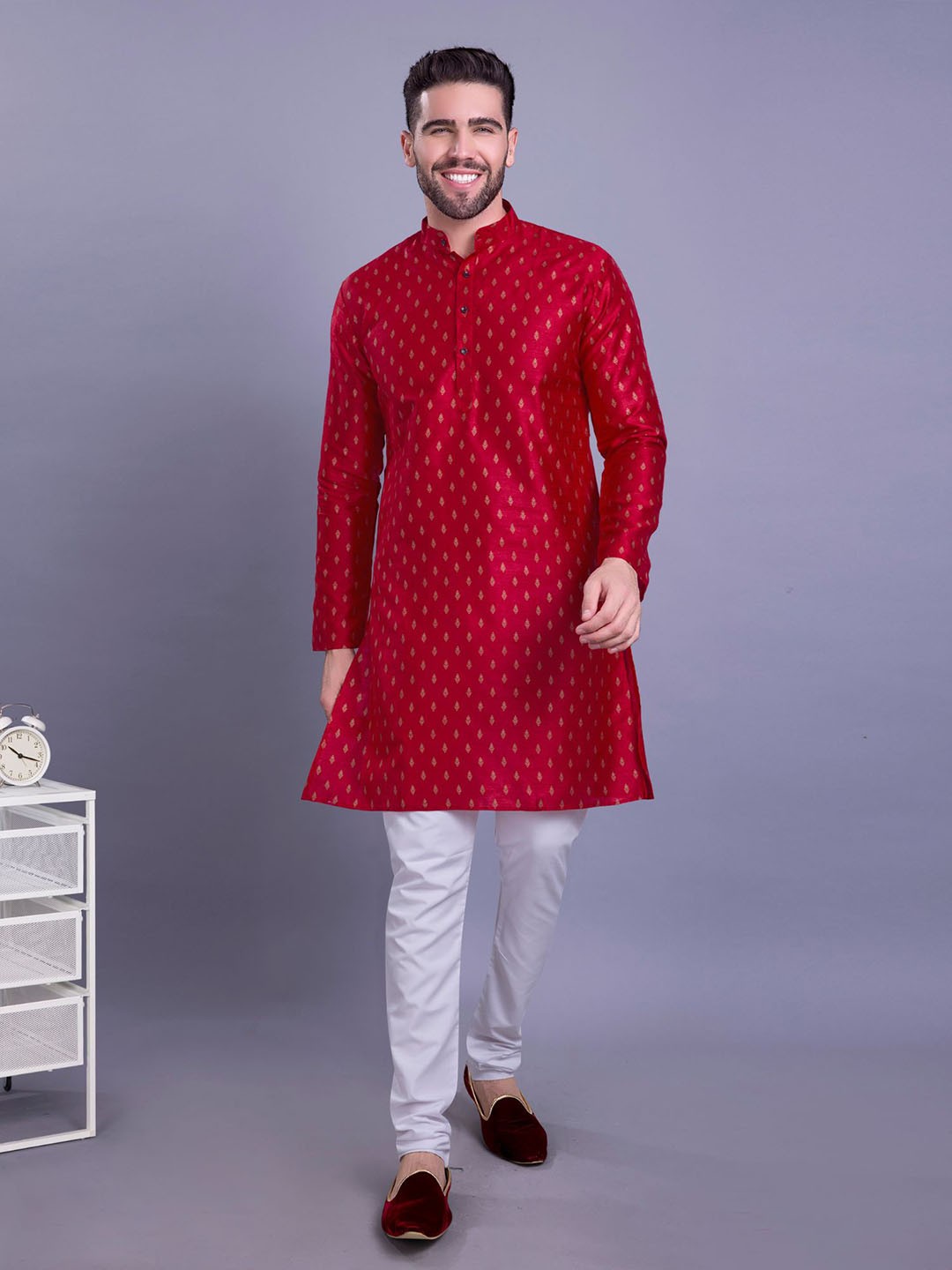 

SHIWAM ETHNIX Ethnic Motifs Printed Kurta, Red