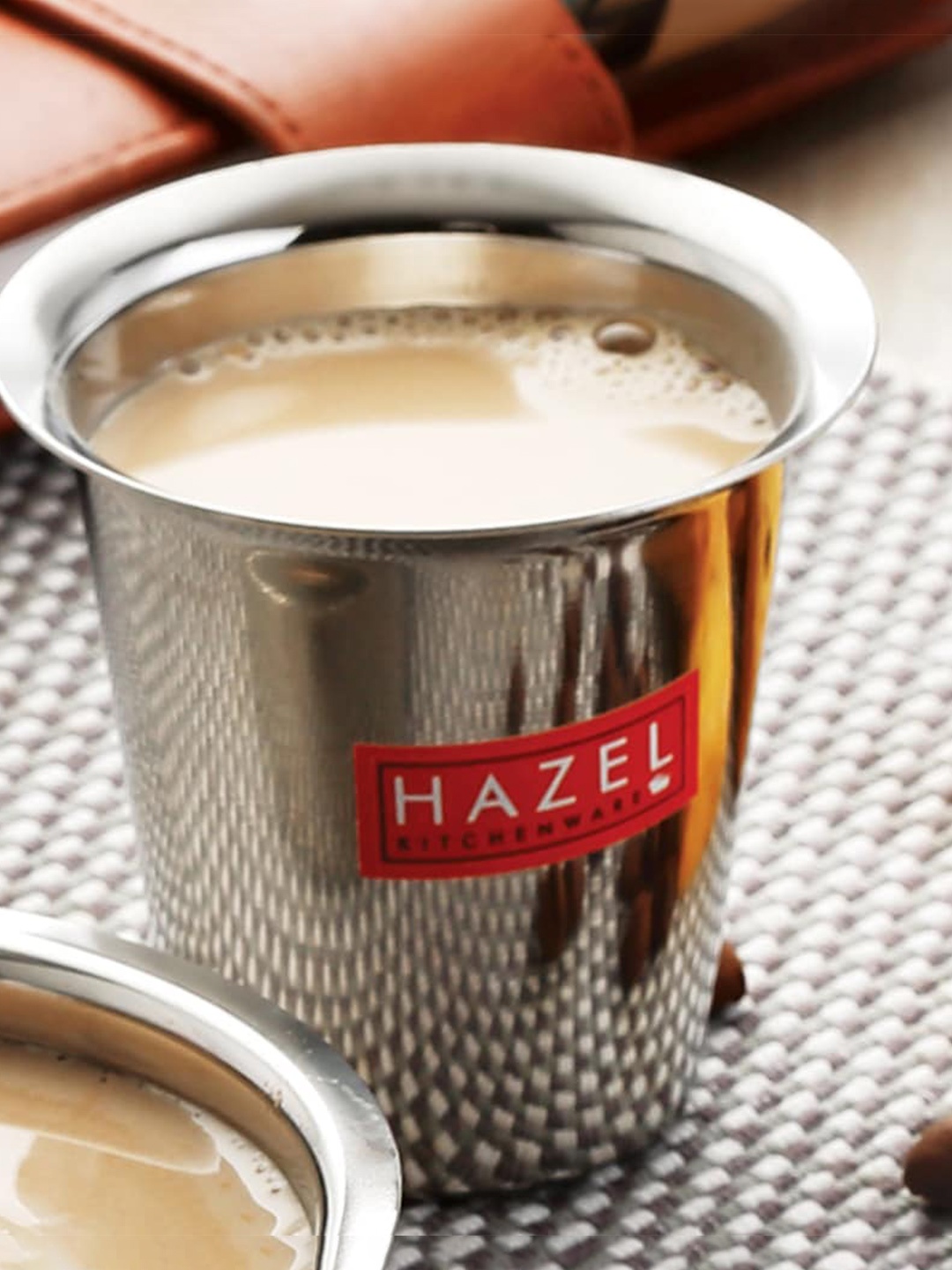 

HAZEL Silver-Toned Solid Stainless Steel Glossy Cups Set of Cups and Mugs