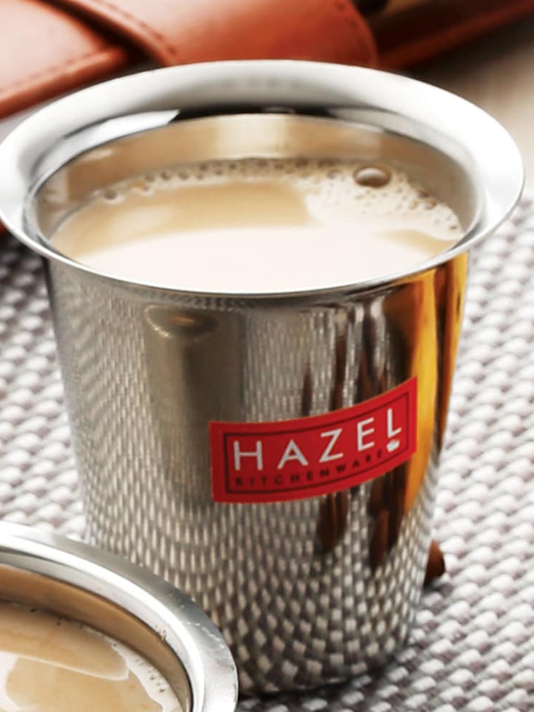 

HAZEL Stainless Steel Glossy Tea Glass 250 ml, Silver