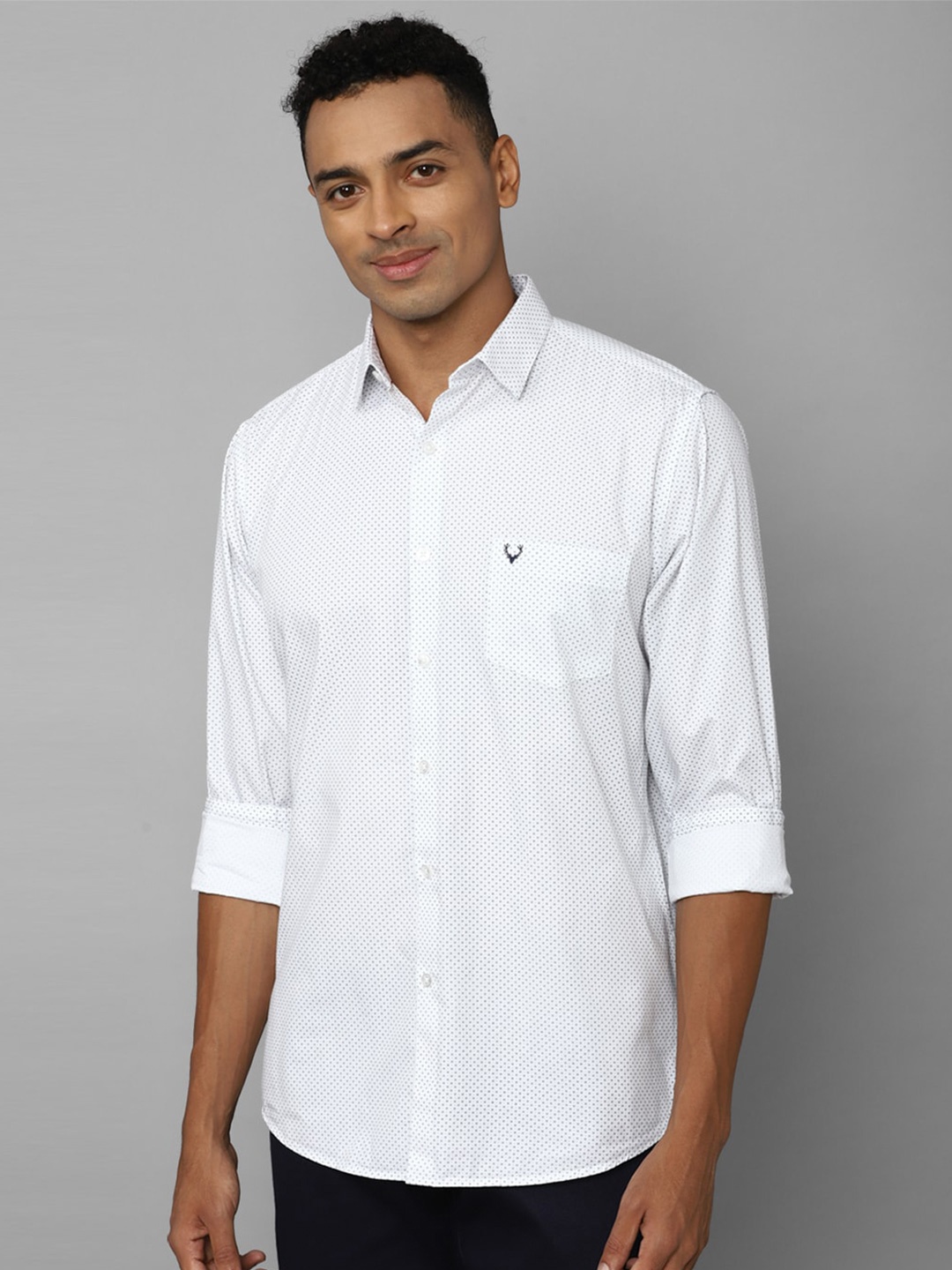 

Allen Solly Spread Collar Slim Fit Pure Cotton Casual Shirt, White