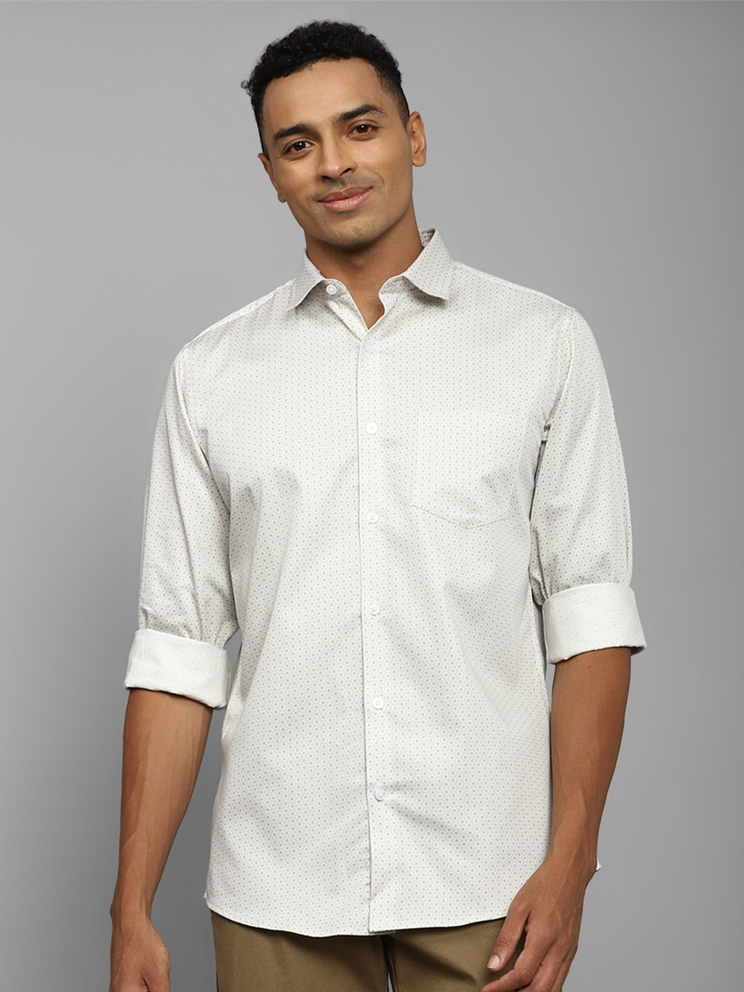 

Allen Solly Spread Collar Slim Fit Pure Cotton Casual Shirt, White