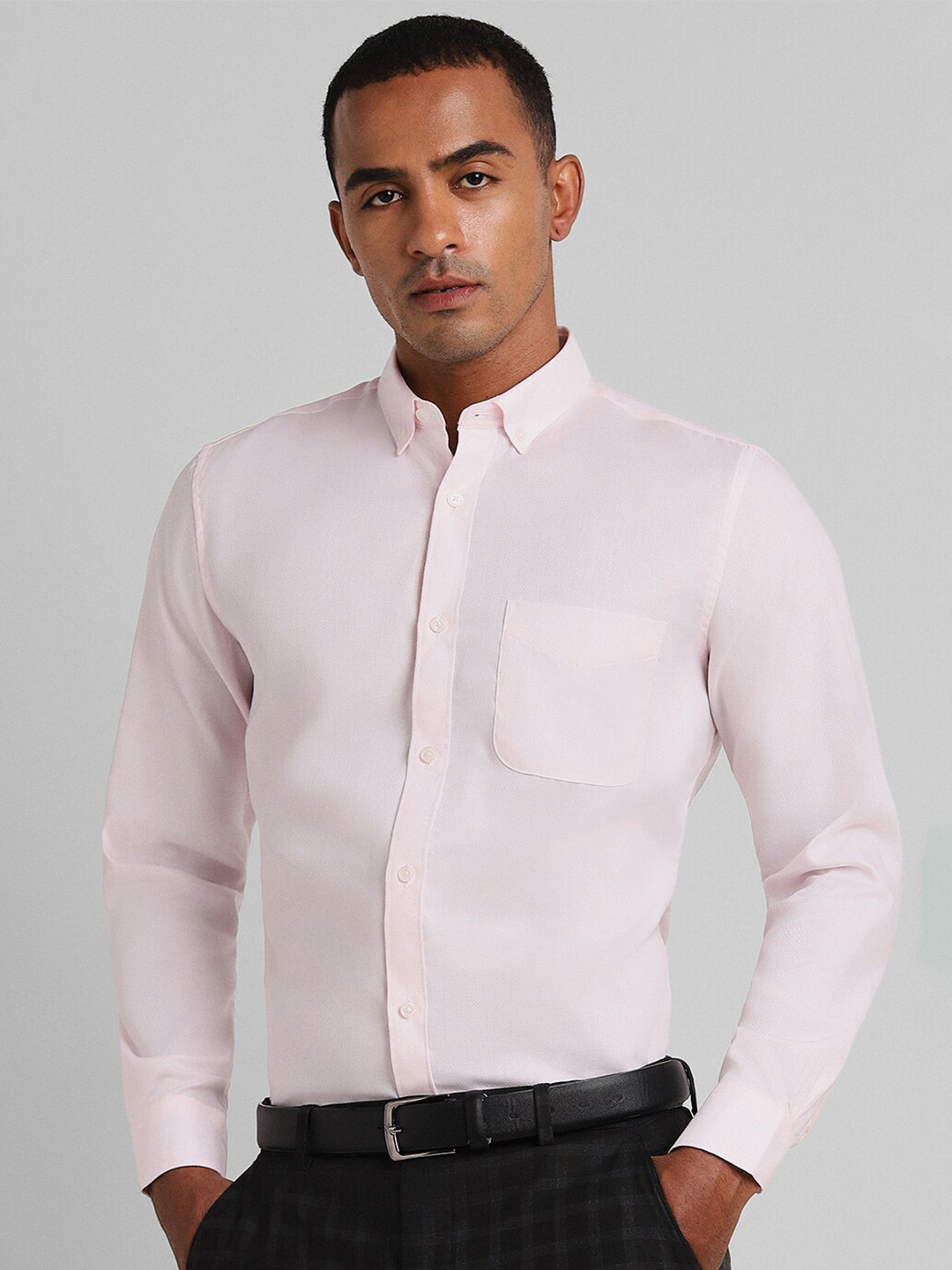 

Peter England Elite Spread Collar Pure Cotton Formal Shirt, Pink