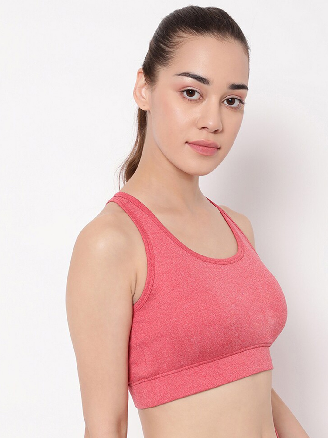 

Clovia Coral Full Coverage Medium Padded Racerback Active Sports Bra-All Day Comfort