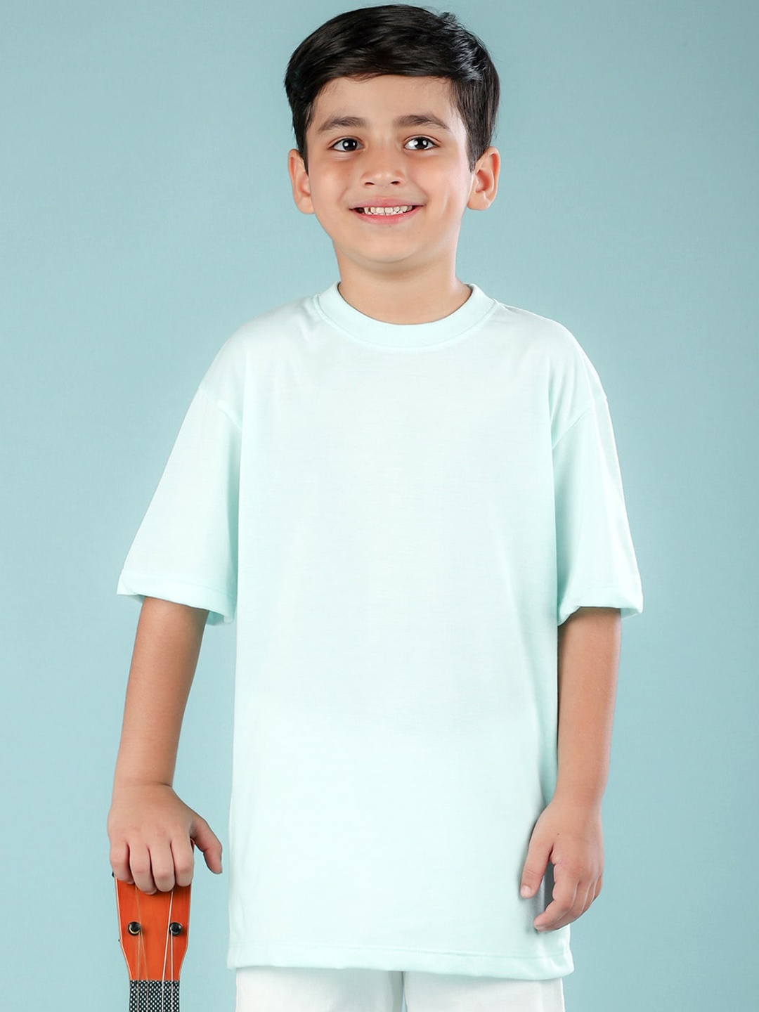 

NUSYL Boys Drop-Shoulder Oversized T-shirt, Blue