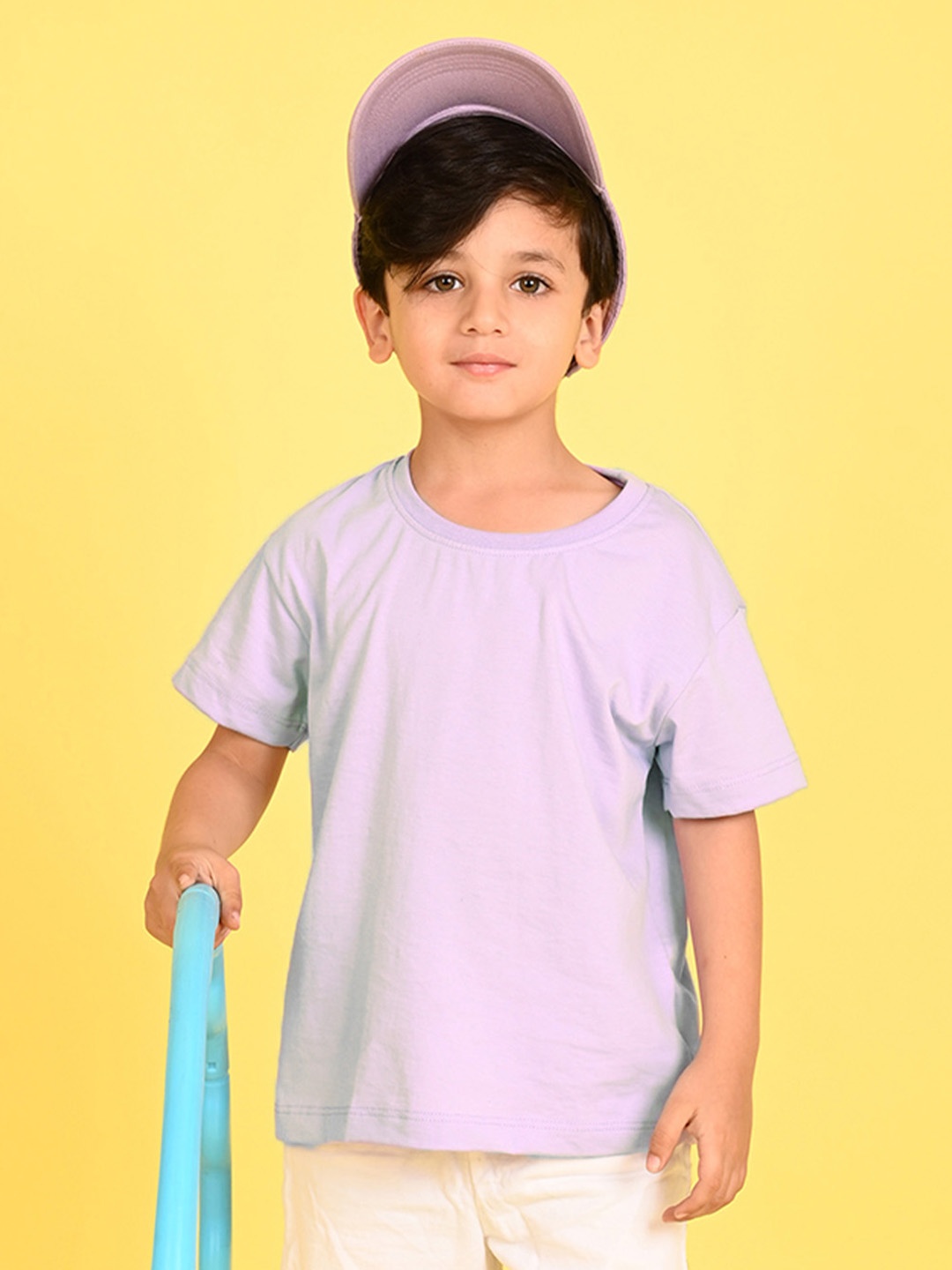 

NUSYL Boys Round Neck Oversized T-shirt, Purple