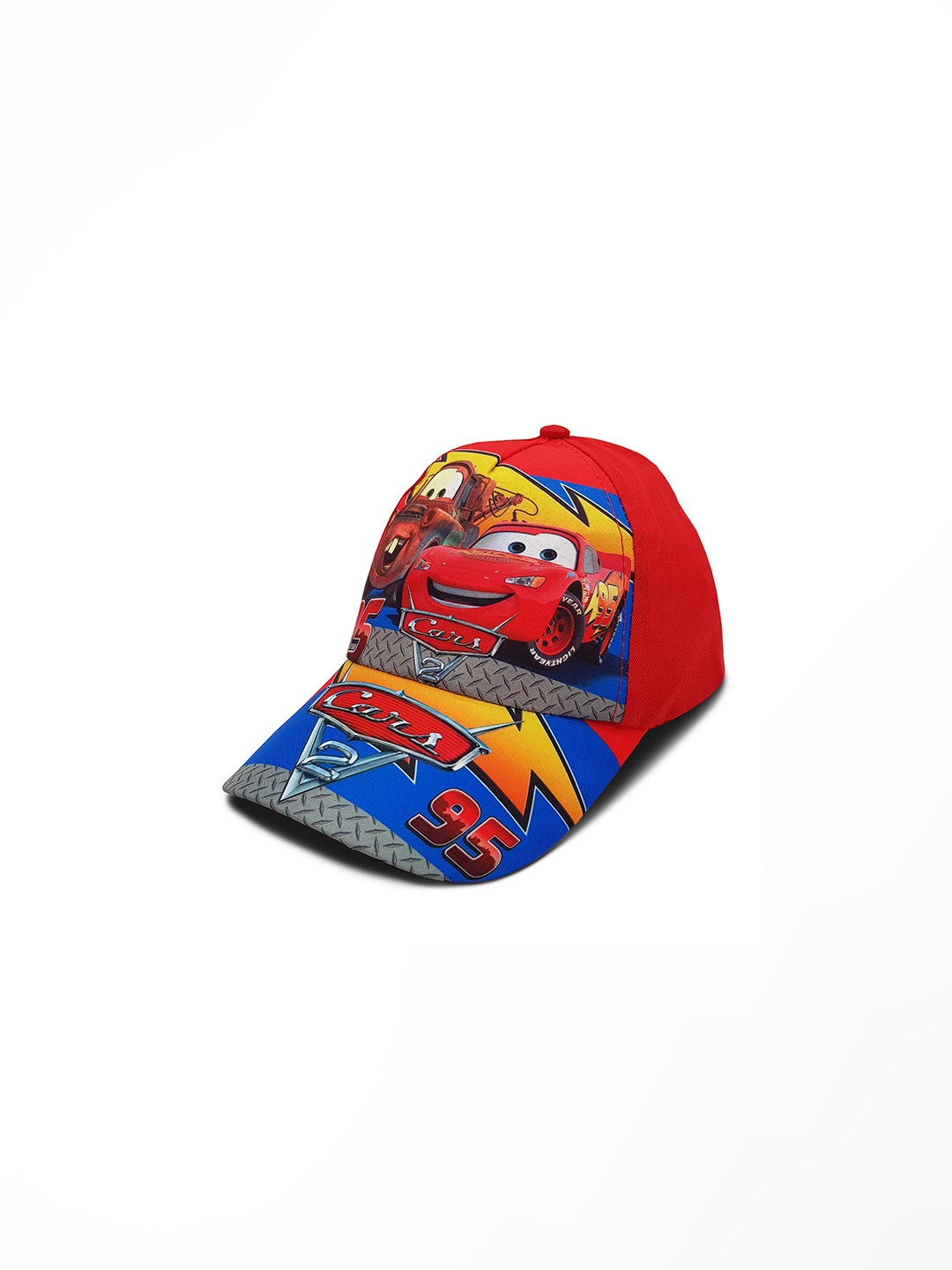 

JENNA Boys Lightning McQueen Printed Baseball Cap, Red