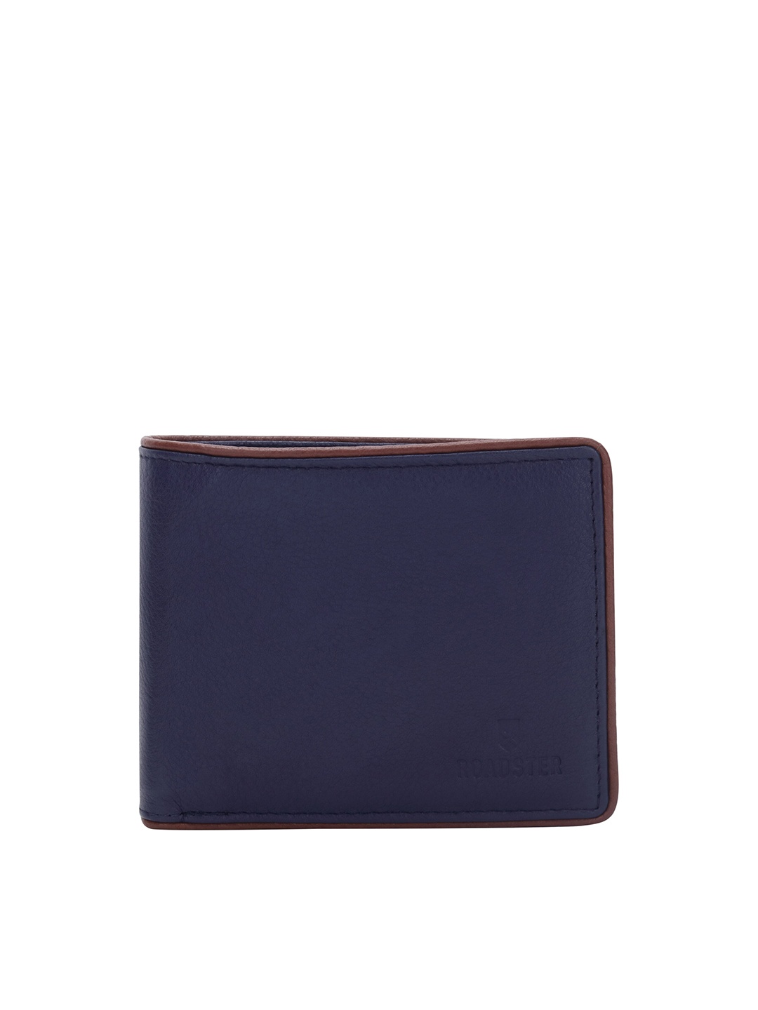 

The Roadster Lifestyle Co. Men Blue Leather Two Fold Wallet