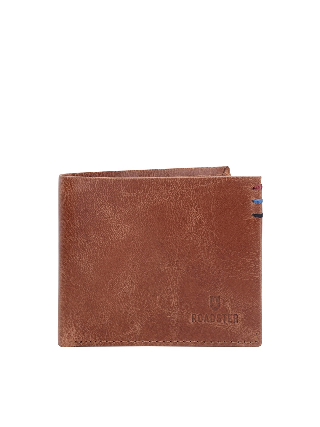 

The Roadster Lifestyle Co. Men Brown Leather Two Fold Wallet