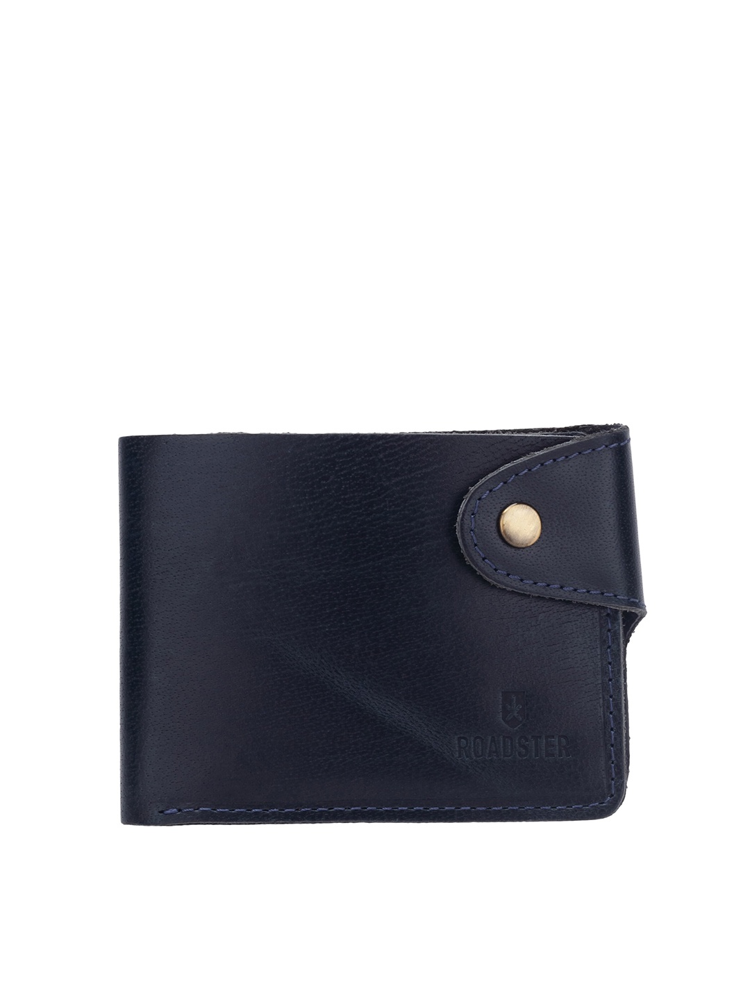 

The Roadster Lifestyle Co. Men Blue Leather Two Fold Wallet