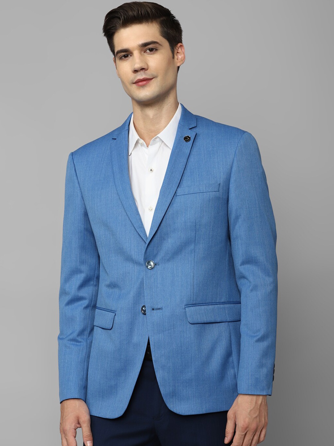 

Allen Solly Single-Breasted Slim-Fit Formal Blazer, Blue